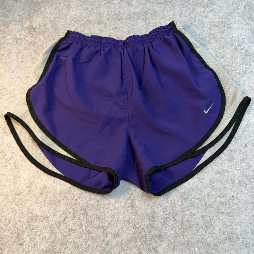 Nike Dri-Fit Tempo Running Shorts Size M Purple White Athletic